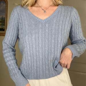 St. John's Bay V-Neck Cable Knit Sweater